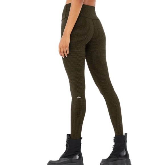 ALO Yoga Pants - Alo Yoga High-Waist Micro Houndstooth Leggings Size Small